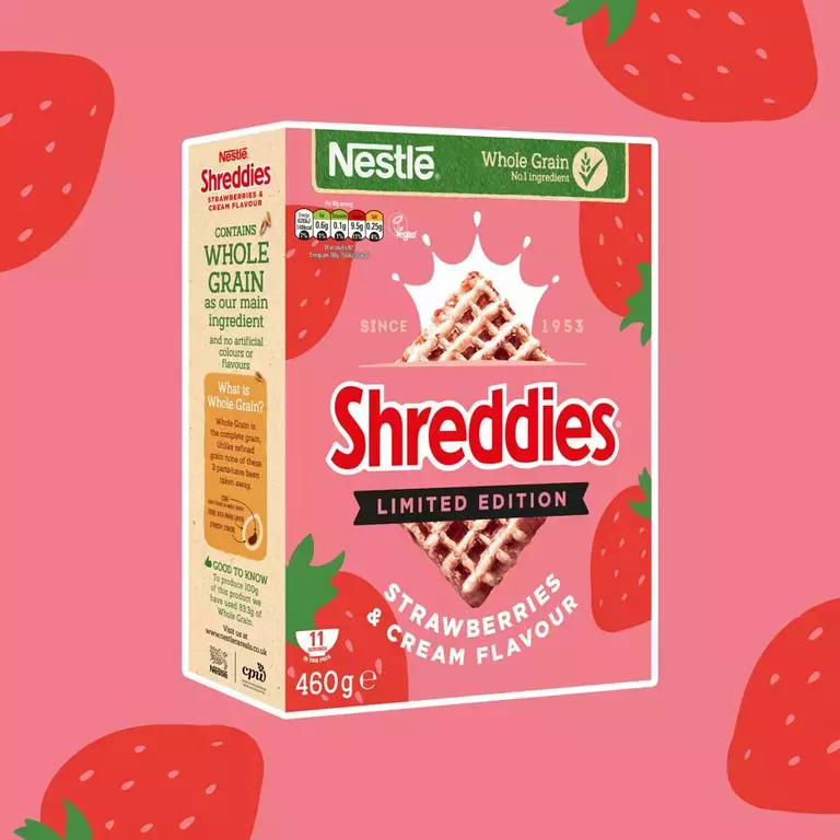 Shreddies Strawberries and Cream flavour