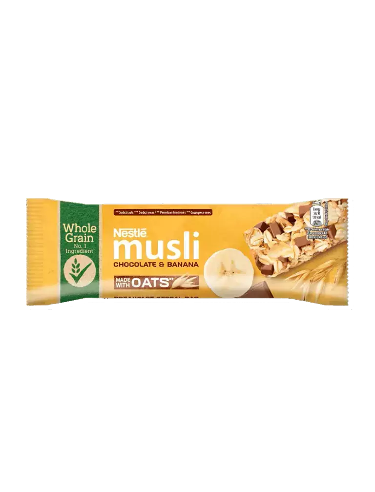 ЗЪРНЕН ДЕСЕРТ NESTLÉ® MUSLI ШОКОЛАД И БАНАН 35Г