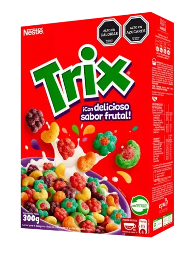 Foto del paquete de cereales Trix