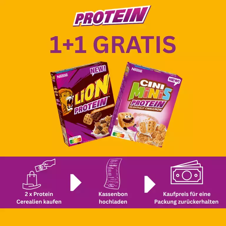 Lion and Cini Minis banner Website Protein
