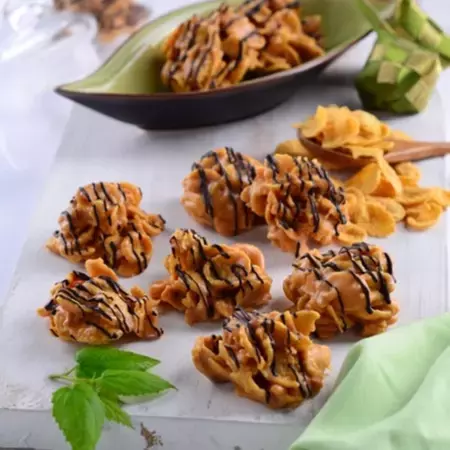 PEANUT CORN FLAKES COOKIES