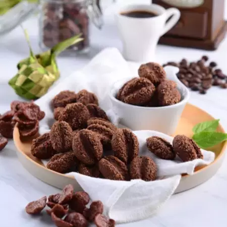 Coffee Shaped Koko Krunch Cookies
