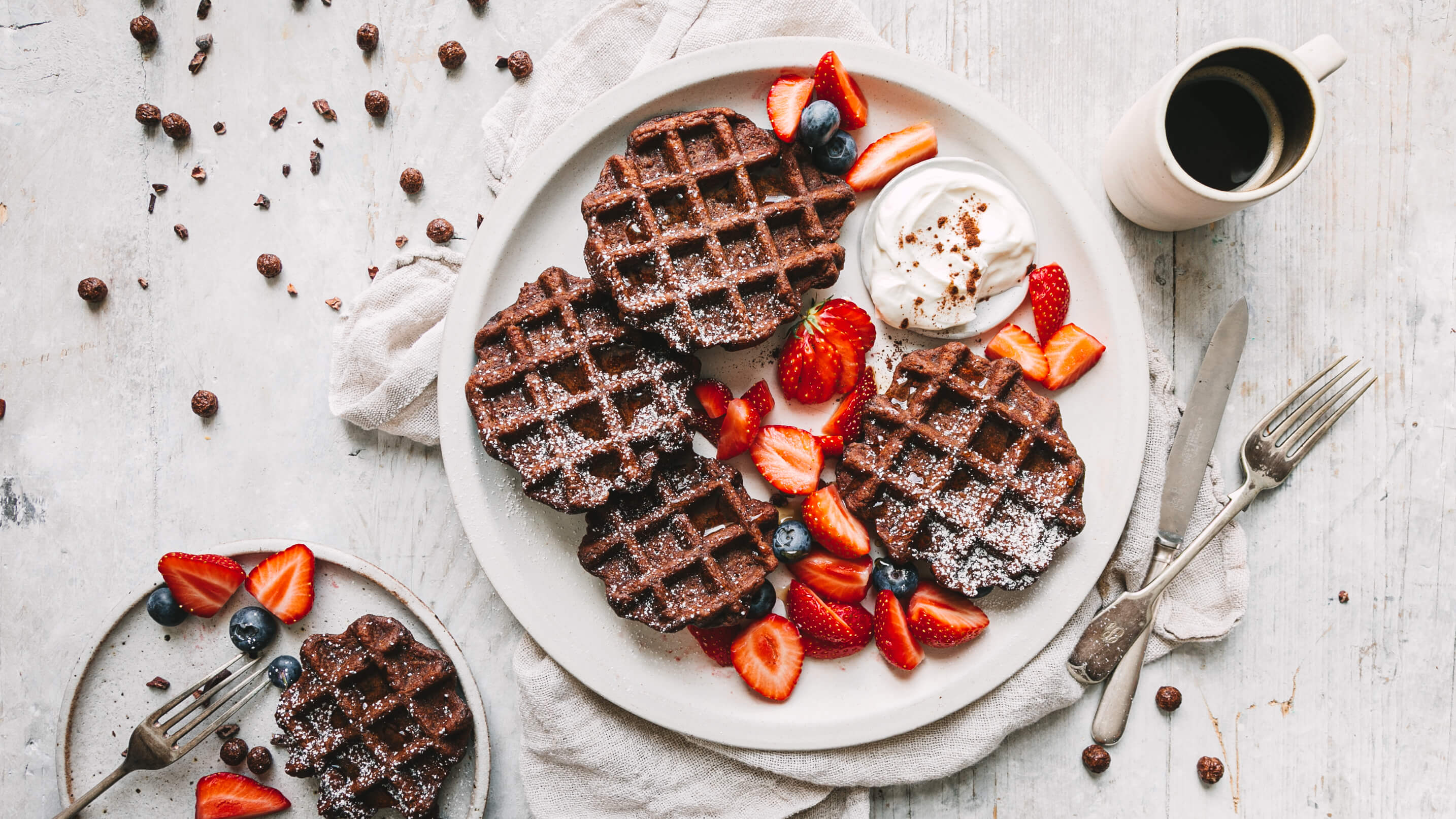 WAFFLES CIOCCOLATOSI AI CEREALI NESQUIK