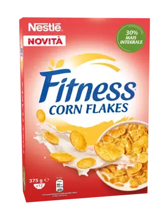 Fitness corn flakes cereal box