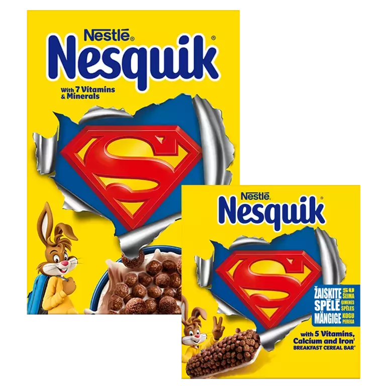 Nesquik packs Superman