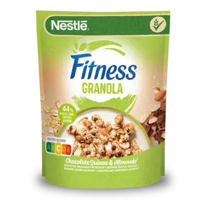 Fitness® KVINOJAS, MANDEĻU UN ŠOKOLĀDES GRANOLA