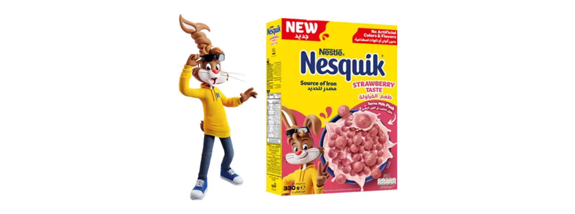 Nesquik Strawberry Packshot banner