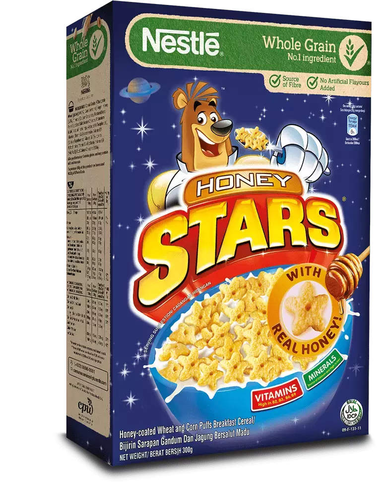 Delicious HONEY STARS®-shaped cereals