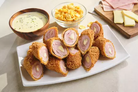 Pork Cordon Bleu with Creamy Cheese Sauce