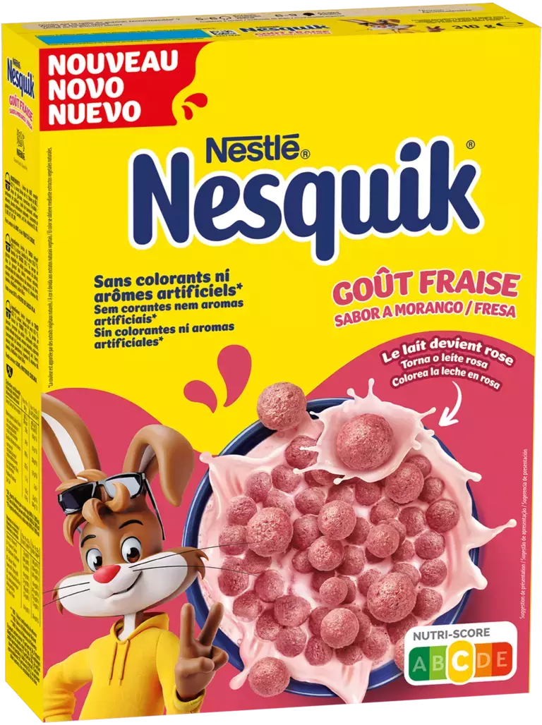 Novos Cereais Nesquik® Morango