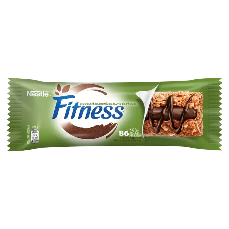 Baton de cereale pentru mic dejun Nestlé® Fitness® Delice cu Ciocolată si Alune