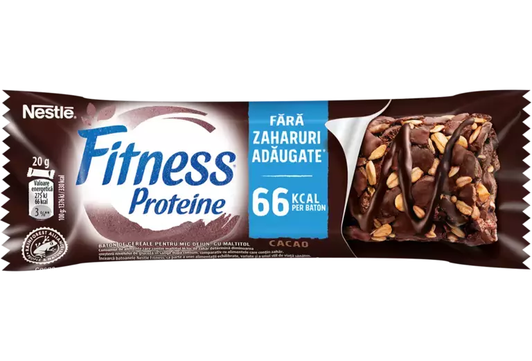 Baton de cereale pentru mic dejun Nestlé® Fitness® Cocoa Protein