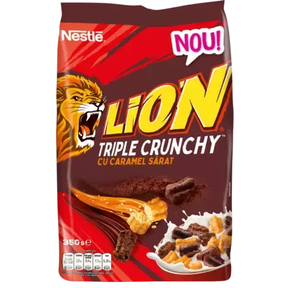 CEREALE PENTRU MIC DEJUN NESTLÉ® LION® TRIPLE CRUNCHY