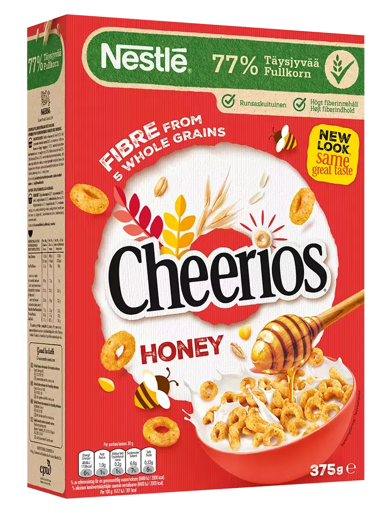 44104986 Carton Bd CHEERIOS HNY Cereal 375gN12 XZ wizualizacja Lewa