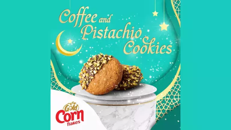 NESTLE® GOLD™ CORNFLAKES COFFEE AND PISTACHIO COOKIES NESTLE® GOLD™ CORNFLAKES COFFEE AND PISTACHIO COOKIES