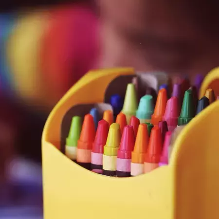 Pack of colourful crayons
