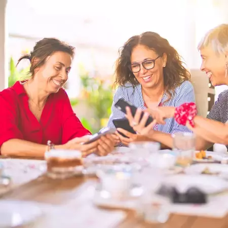 Friends enjoying brunch