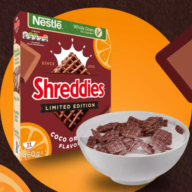 Shreddies Coco Orange box and bowl