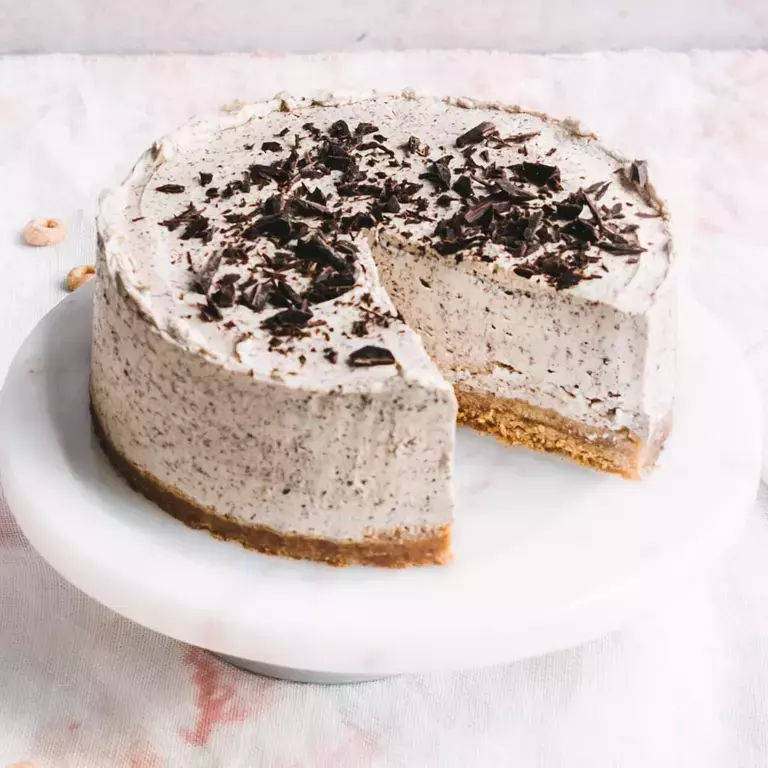 Mocha Cheerios cheesecake