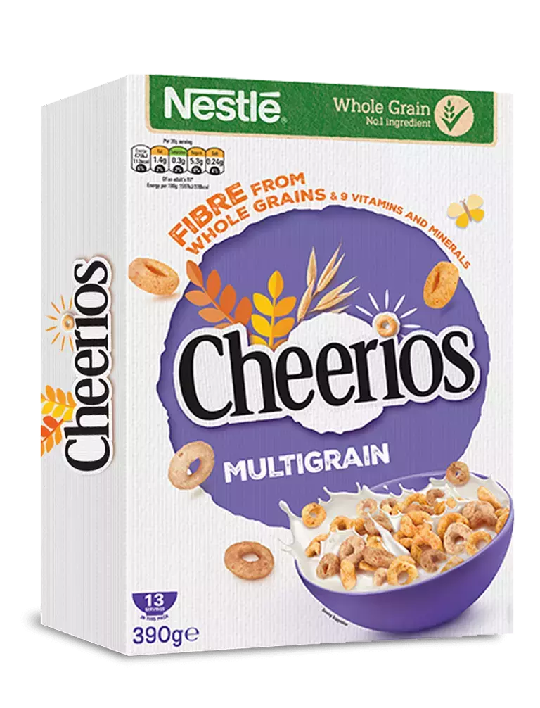 Cheerios Multigrain Cereal Clean Pack Shot 2023