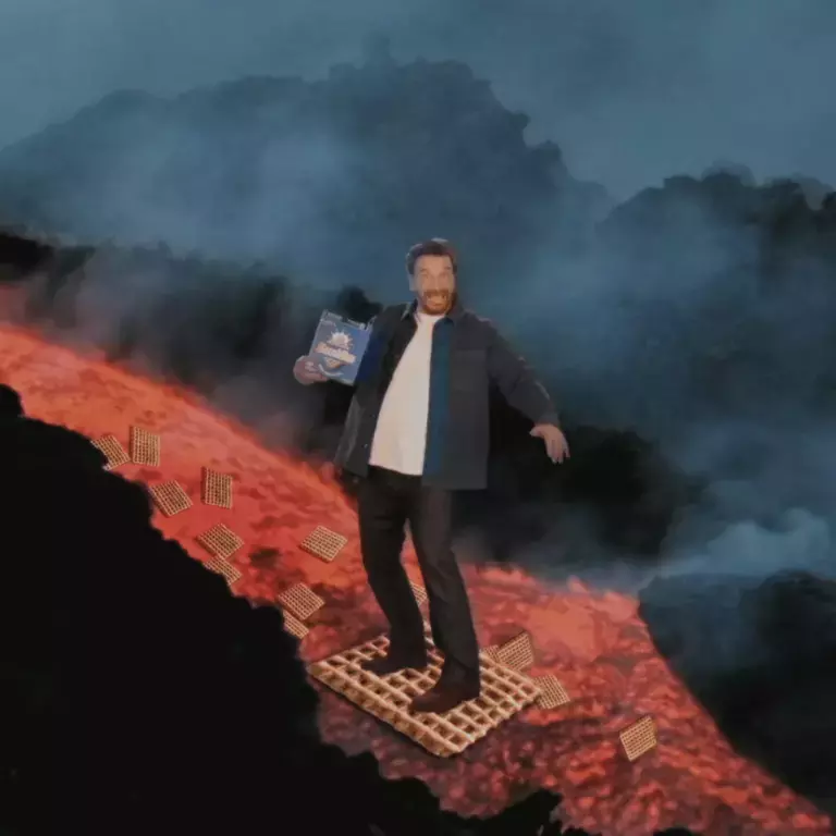 Nick Knowles surfing a Shreddie