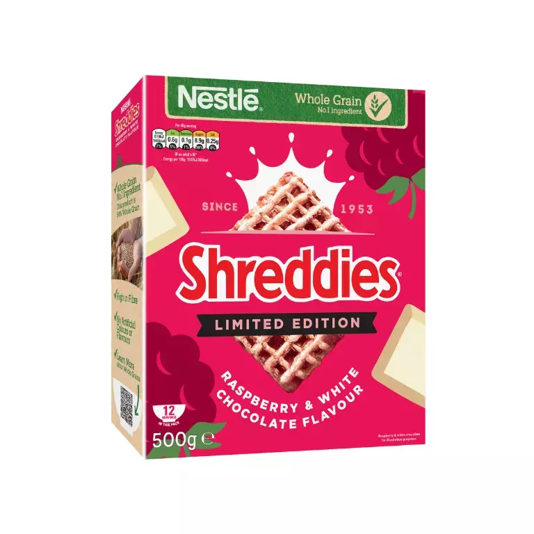 Shreddies Raspberry and White Chocolate