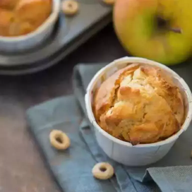 Cheerios cereal and apple muffins