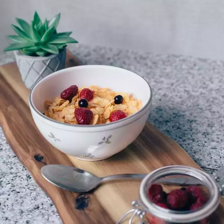 Go Free Corn Flake Cereal in a bowl