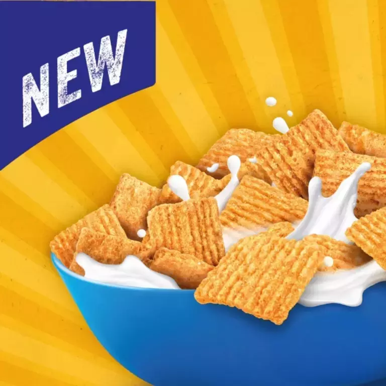 New Golden Grahams in blue bowl