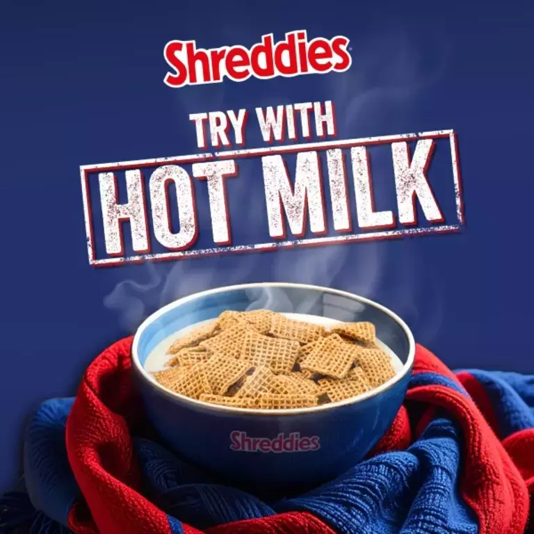 Shreddies try with hot milk