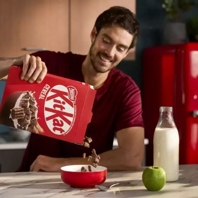 KitKat Cereal Pouring Cereal
