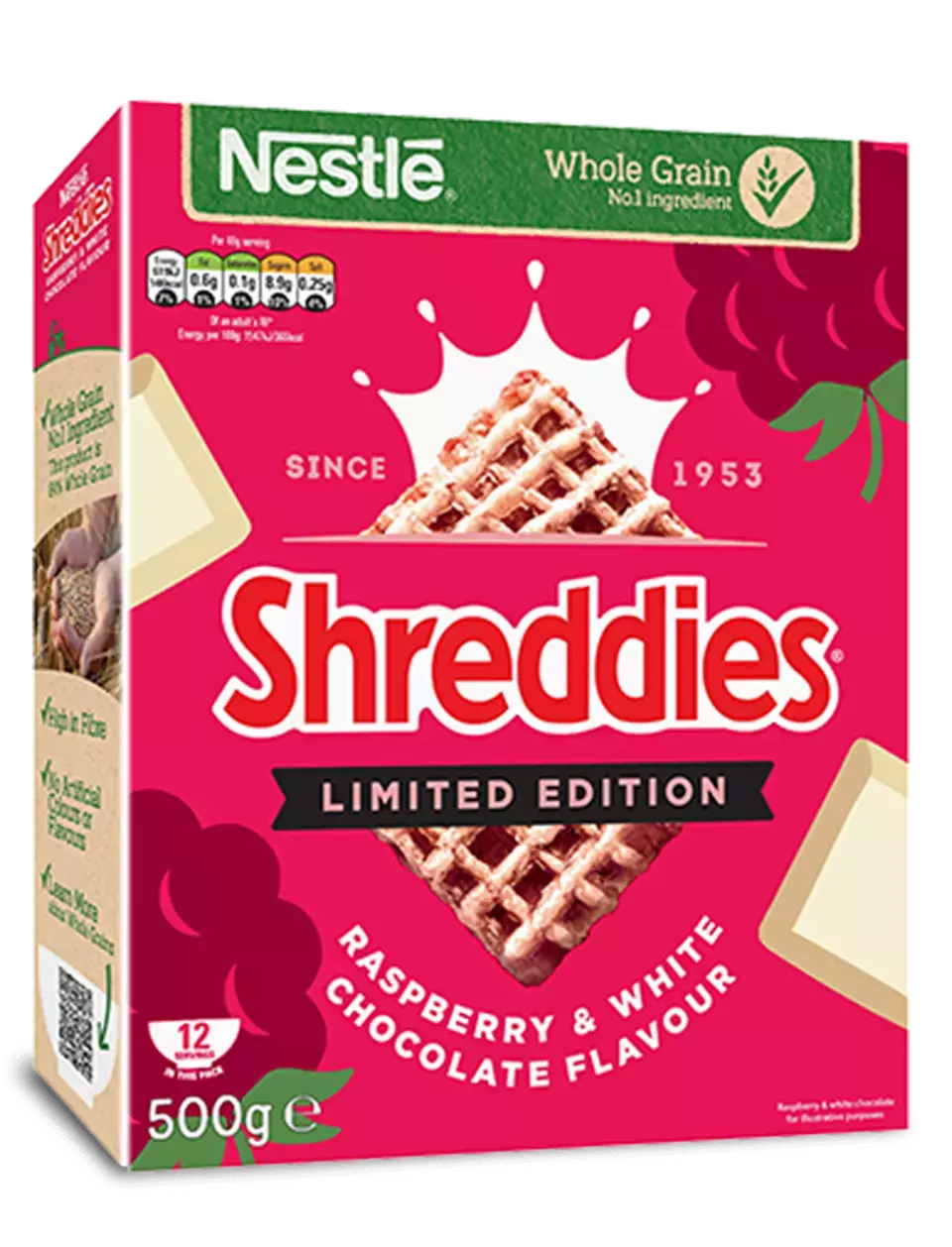 Shreddies Limited Edition Raspberry and White Chocolate Cereal
