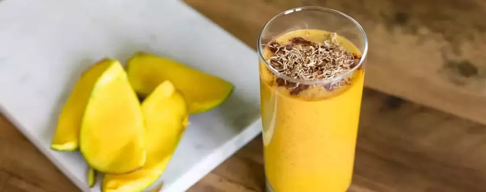Shredded Wheat Coconut and Mango Smoothie