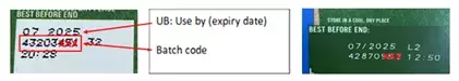 Shreddies Frosted Product Batch Codes