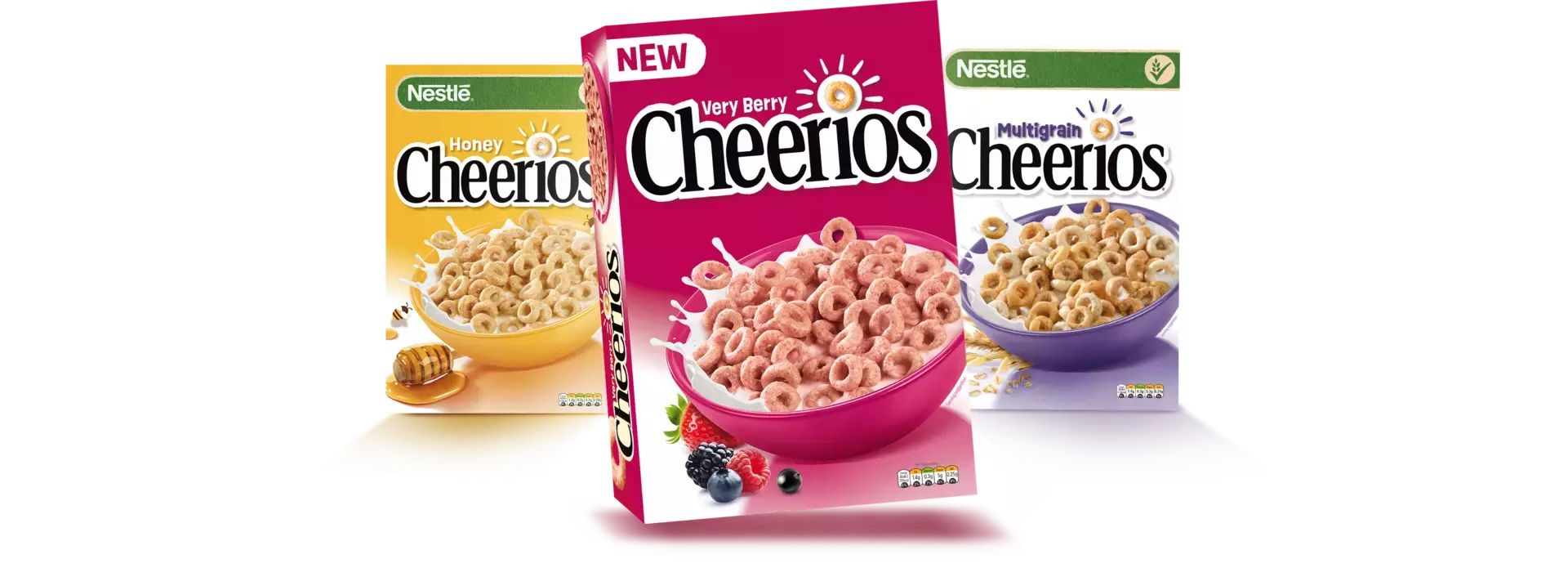 Cheerios Very Berry range with margin