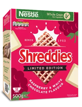Shreddies Limited Edition Raspberry and White Chocolate Cereal